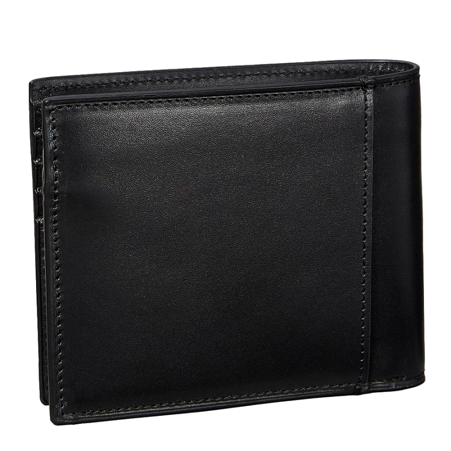 Billetera plegada con placa con logo