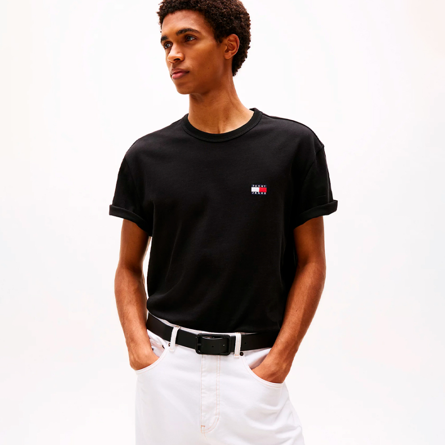 crew-neck-t-shirt-with-tonal-patch crew-neck-t-shirt-with-tonal-patch