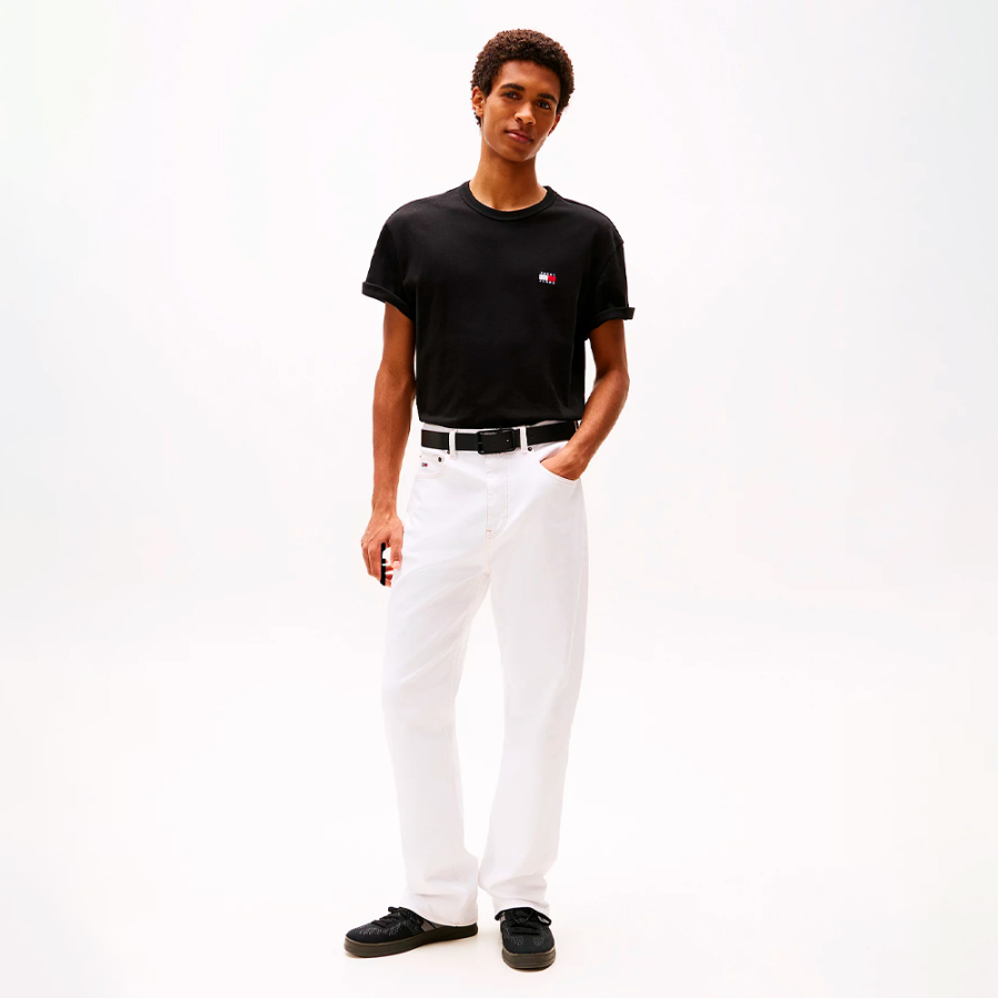crew-neck-t-shirt-with-tonal-patch crew-neck-t-shirt-with-tonal-patch