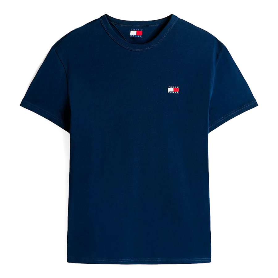 camiseta-de-cuello-redondo-con-parche-tonal camiseta-de-cuello-redondo-con-parche-tonal