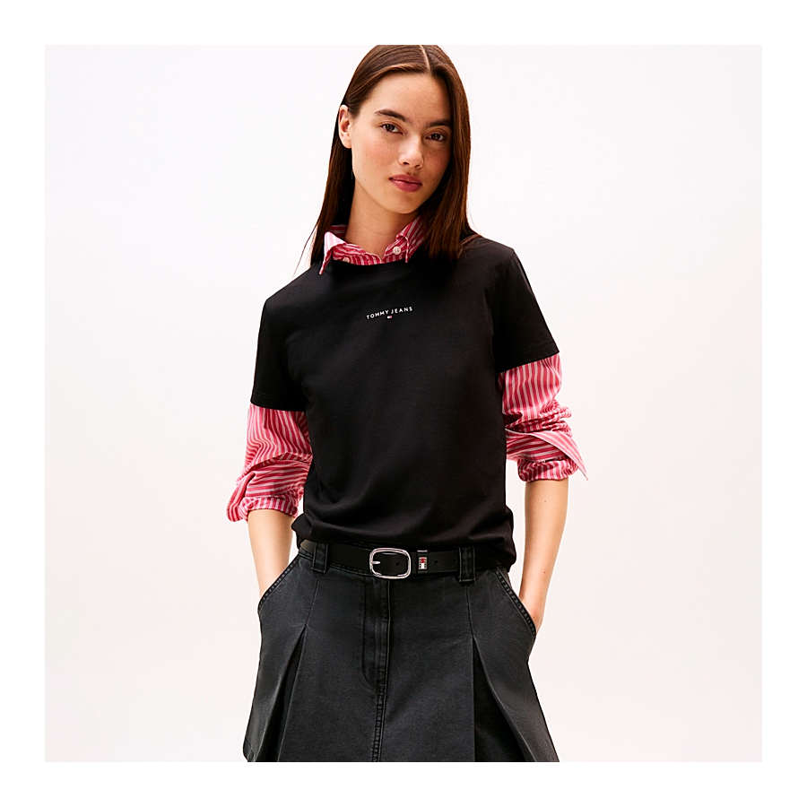 t-shirt-girocollo-con-logo-lineare t-shirt-girocollo-con-logo-lineare