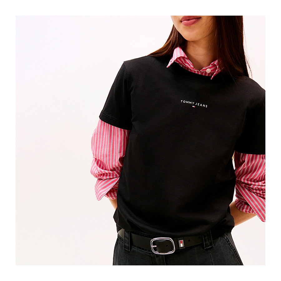 t-shirt-girocollo-con-logo-lineare t-shirt-girocollo-con-logo-lineare