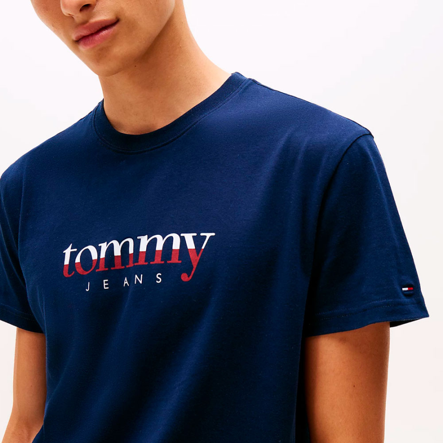 t-shirt-tricote-avec-logo-et-col-rond t-shirt-tricote-avec-logo-et-col-rond