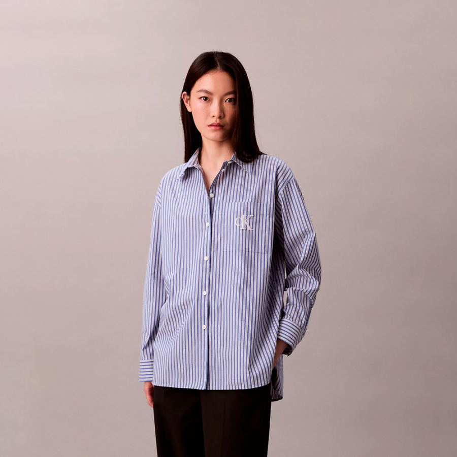 camisa-a-rayas-de-popelin-de-algodon camisa-a-rayas-de-popelin-de-algodon