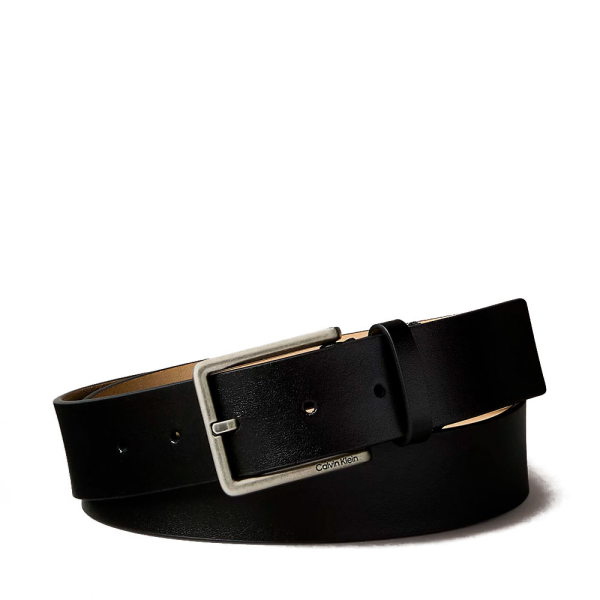 Calvin Klein Ceinture en cuir grain - 90 Noir- Ref 35 €