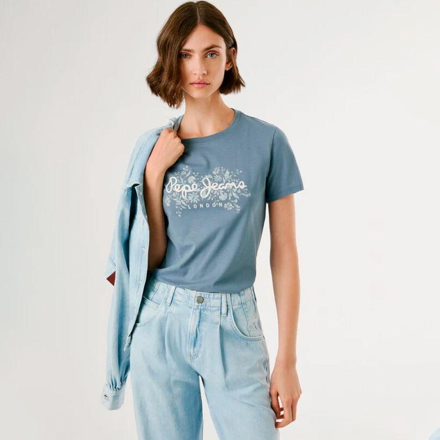 t-shirt-con-logo-stampato-floreale t-shirt-con-logo-stampato-floreale