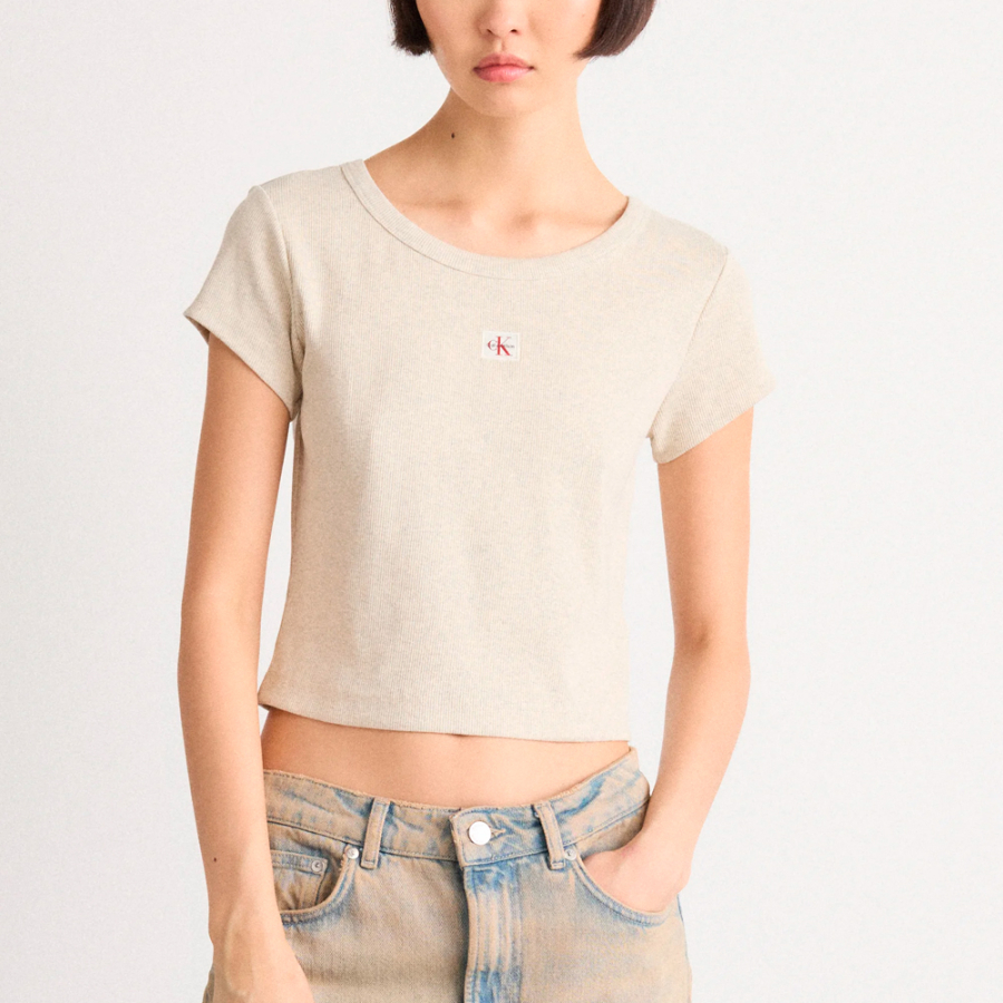 t-shirt-slim-en-coton-cotele-avec-badge t-shirt-slim-en-coton-cotele-avec-badge