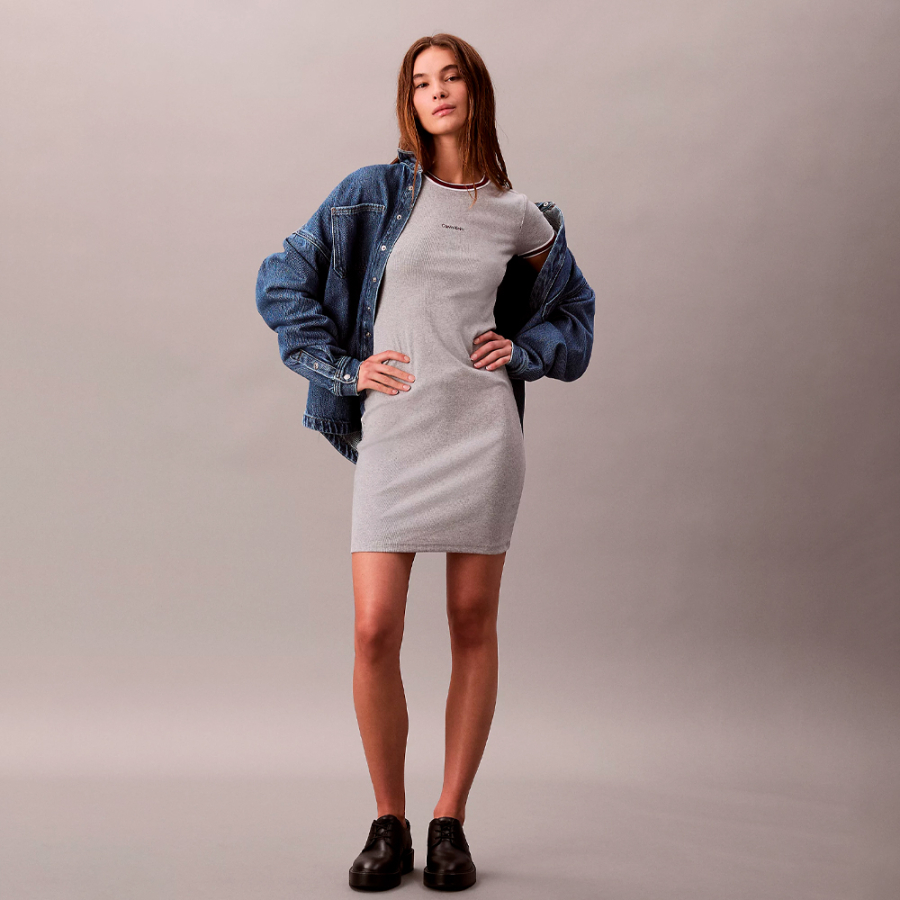 sportliches-geripptes-hemdblusenkleid-im-slim-fit