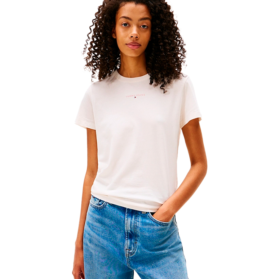 t-shirt-girocollo-con-logo-lineare t-shirt-girocollo-con-logo-lineare