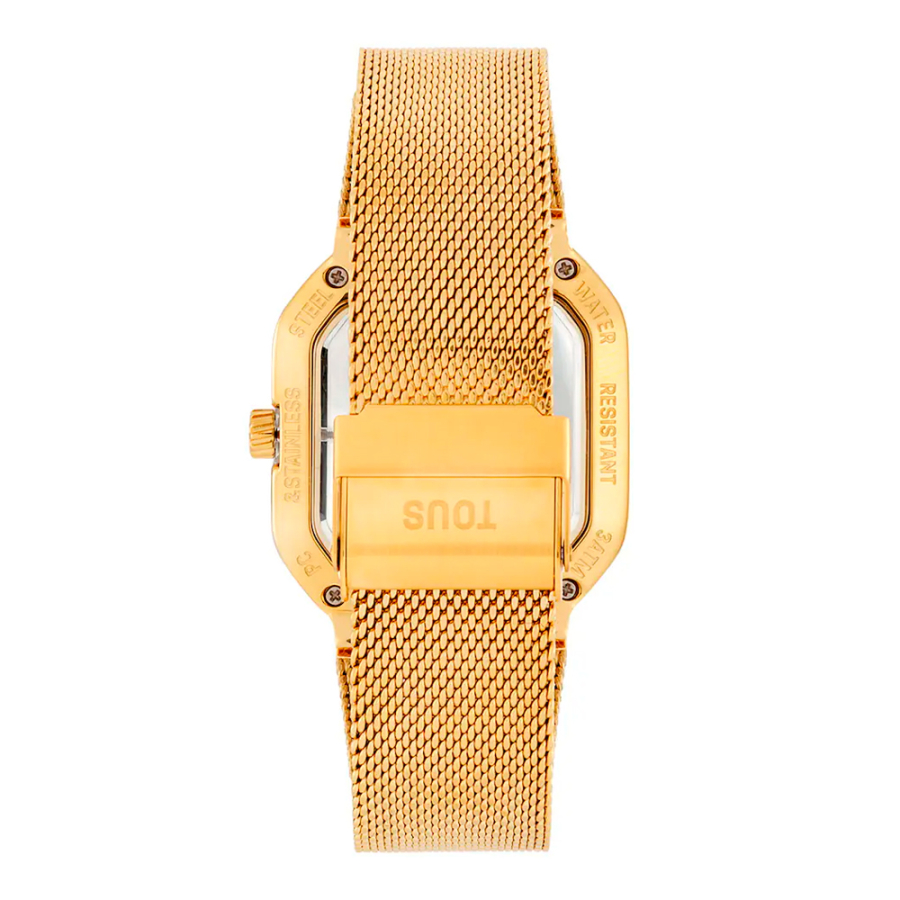 orologio-analogico-d-bear-party-con-bracciale-in-acciaio-dorato