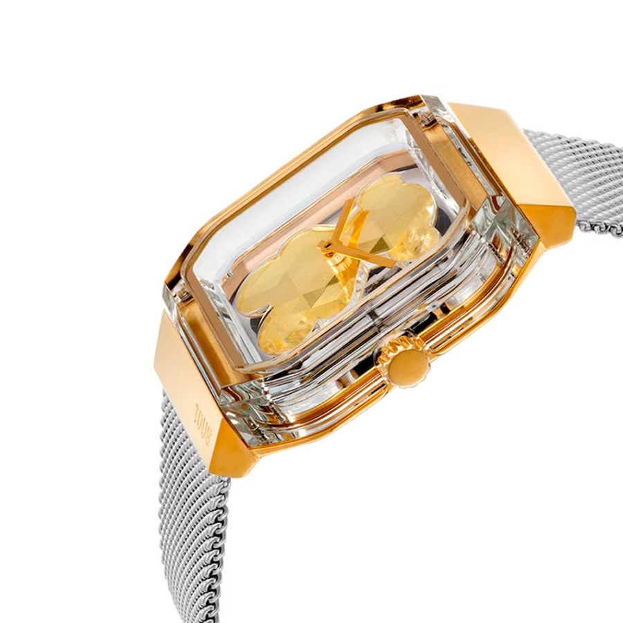 montre-analogique-d-bear-party-avec-bracelet-en-acier-dore montre-analogique-d-bear-party-avec-bracelet-en-acier-dore