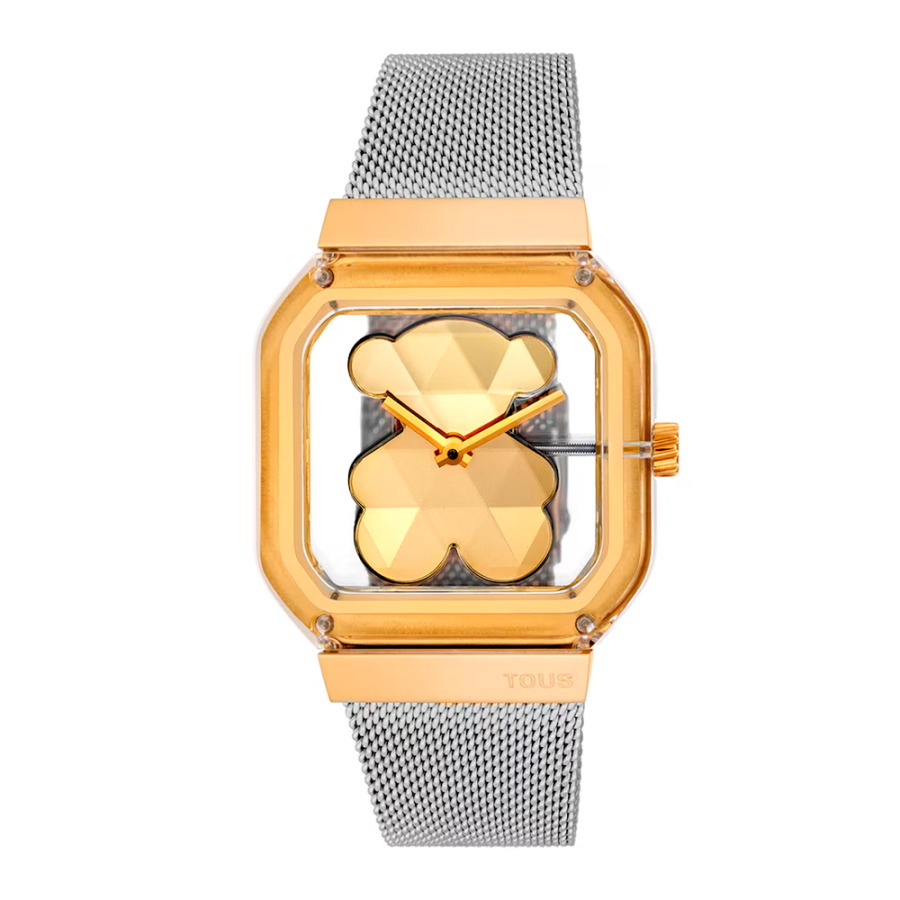 reloj-analogico-con-brazalete-de-acero-y-acero-dorado-d-bear-party