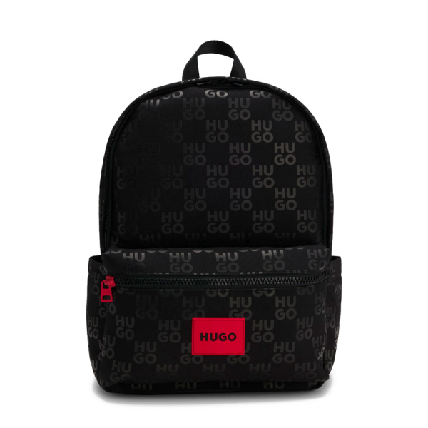 Hugo Boss Sac dos monogramm avec badge logo KIDS - U Noir- Ref 71 €
