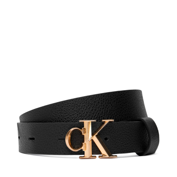 Calvin Klein Ceinture en cuir avec boucle monogramme micro-perles - 90 Noir- Ref 42 €