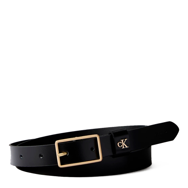 Calvin Klein Ceinture avec boucle rectangulaire et dtails monogramms - 75 Noir- Ref 35$