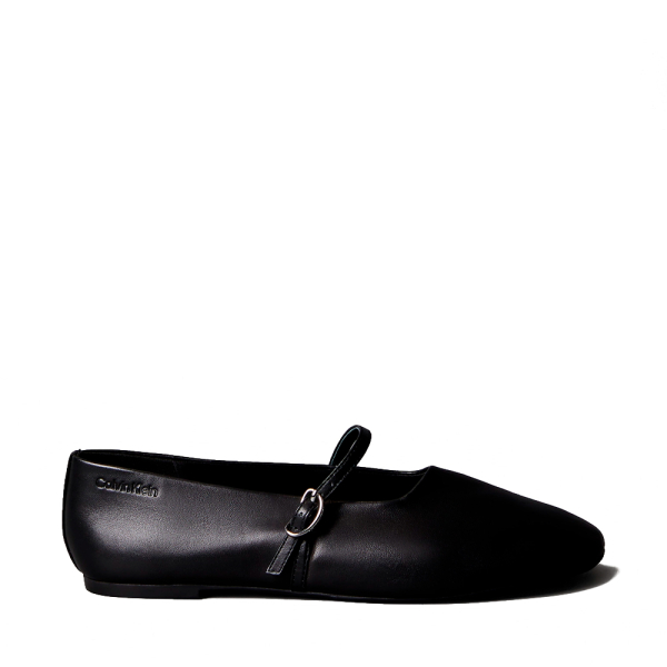 Calvin Klein Ballerines en cuir bout carr - 37 Noir- Ref 77 €