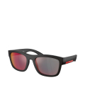DG008F-BLACK RUBBER/DARK GREY MIRROR BLUE RED