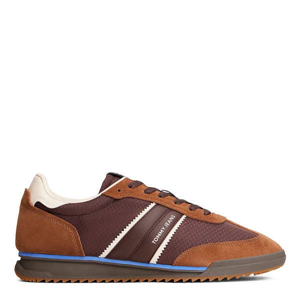 Tommy Hilfiger Baskets rtro avec un mlange de textures - 41 Beige- Ref 77 €