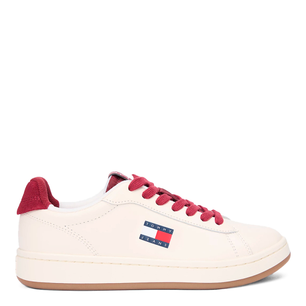 Tommy Hilfiger Chaussures de tennis en cuir darchive - 40 Beige- Ref 70 €
