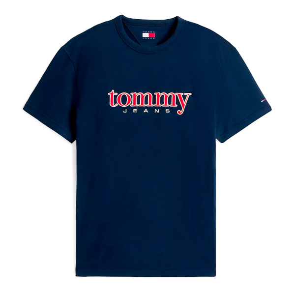 Tommy Hilfiger T-shirts Bleu marine - T-shirt en maille avec logo appliqu - XL - Ref 35 €