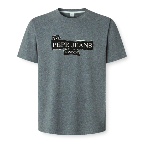 Pepe Jeans T-shirts Gris - T-shirt logo imprim coupe classique - XL - Ref 22 €
