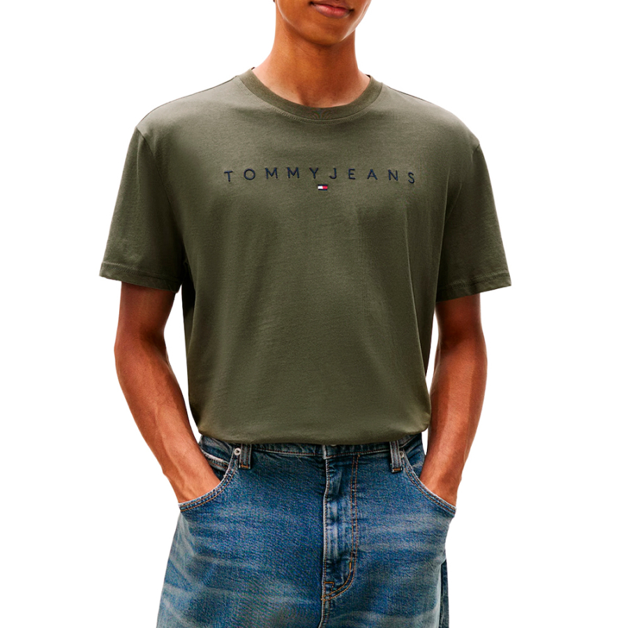 t-shirt-con-logo-lineare-ricamato t-shirt-con-logo-lineare-ricamato