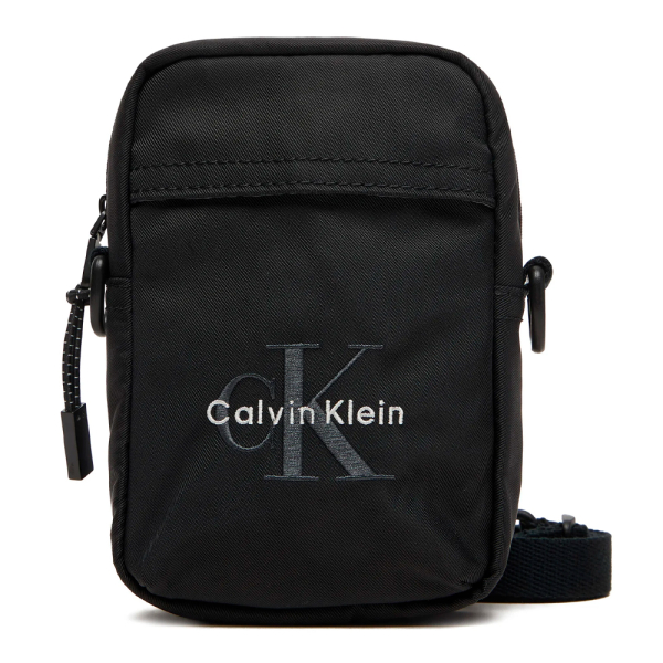 Calvin Klein Sac bandoulire fin de reporter avec logo audacieux - U Noir- Ref 42 €