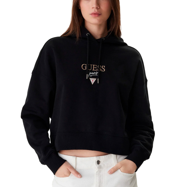 Guess Vestes en maille et pulls Noir - Sweat-shirt avec logo brod - XS - Ref 55 €