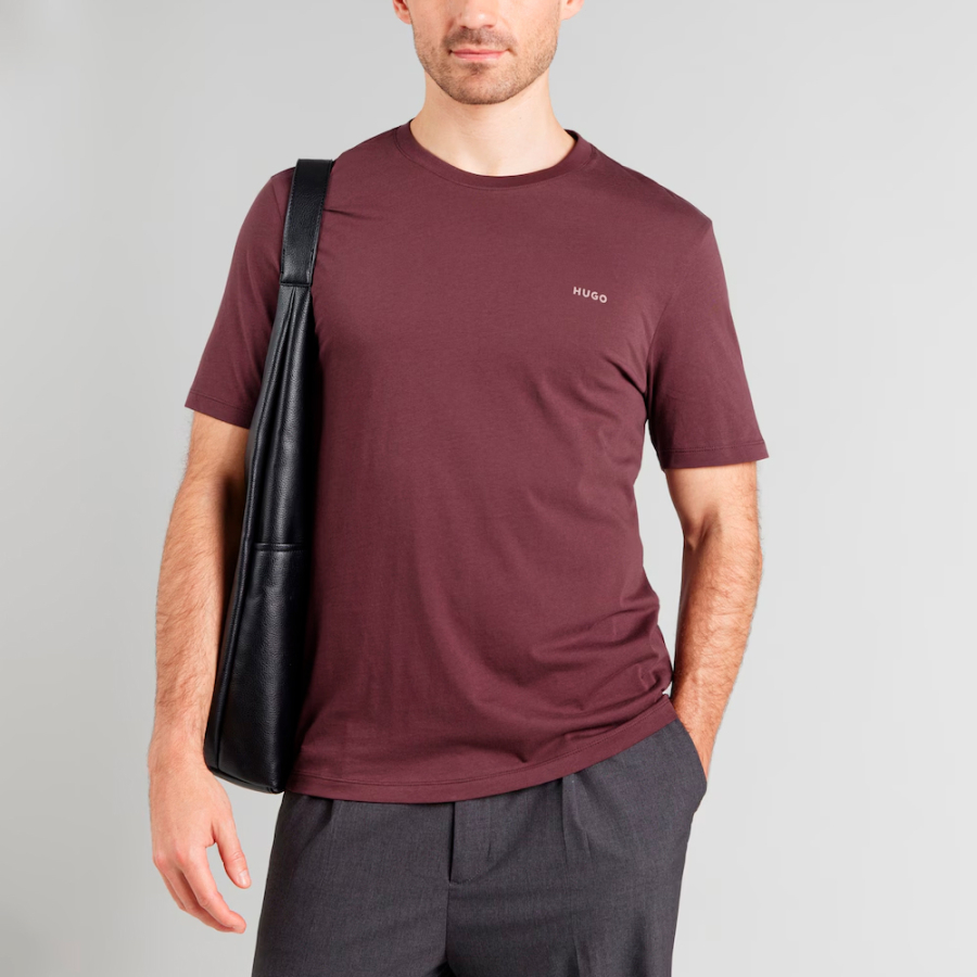 baumwollstrick-t-shirt-mit-aufgedrucktem-logo