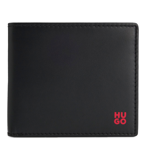 Hugo Boss Portefeuille en cuir avec logo superpos - U Noir- Ref 72 €