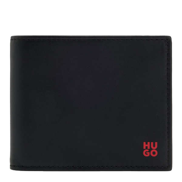 Hugo Boss portefeuille en cuir rouge logo superpos - U Noir- Ref 89 €
