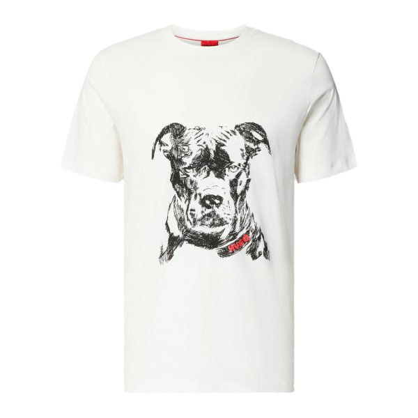 Hugo Boss T-shirts Noir - T-shirt en maille de coton avec illustration de chien - M - Ref 54 €