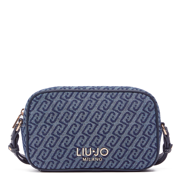 Liu Jo Petit sac bandoulire en denim motif jacquard - U Bleu- Ref 93 €