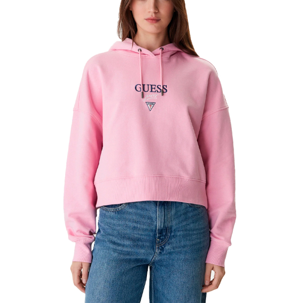 Guess Vestes en maille et pulls Rose - Sweat-shirt avec logo brod - XS - Ref 55 €