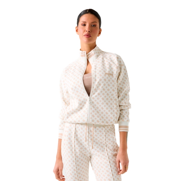 Guess Vestes en maille et pulls Beige - Sweat-shirt avec logo imprim - XS - Ref 69 €