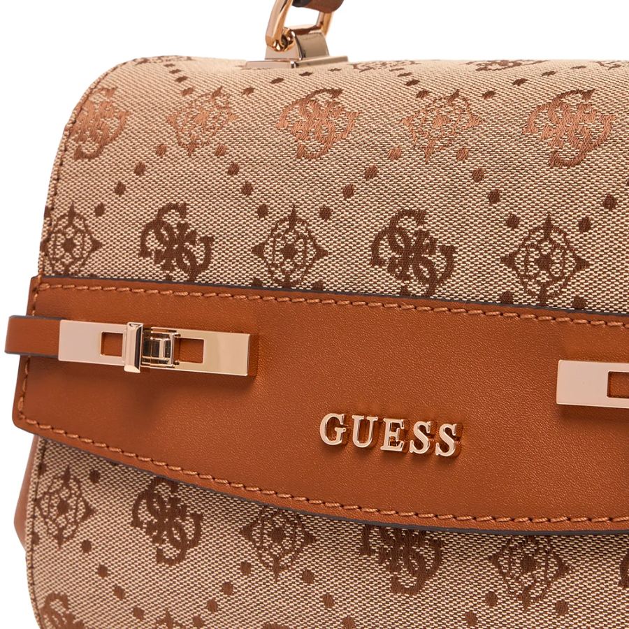 melinda-logo-top-handle-flap-bag