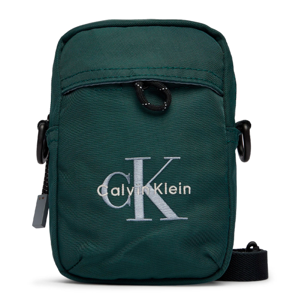 Calvin Klein SAC BANDOULIRE SLIM REPORTER EN NYLON AVEC LOGO AUDACIEUX - U Vert- Ref 42 €