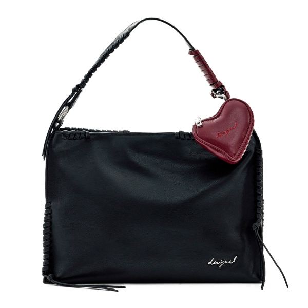 Desigual Sac moyen avec breloque en forme de cur - U Noir- Ref 50 €