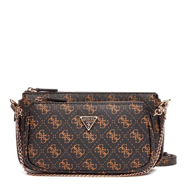 Guess Sac bandoulire mini NOELLE II double pochette - U Brun- Ref 113 €