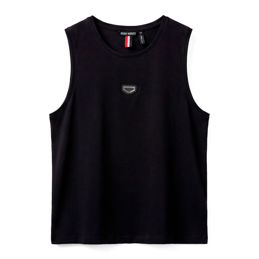 t-shirt-sans-manches-avec-plaque-logo