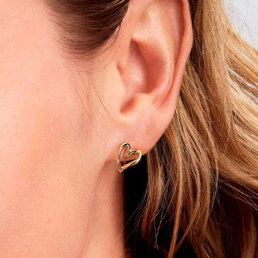 pendientes-de-aro-corazon-pequeno-forma-organica-264359c00 pendientes-de-aro-corazon-pequeno-forma-organica-264359c00