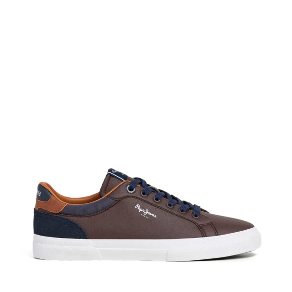 Pepe Jeans Baskets classiques avec dtails en daim - Kenton - 41 Brun- Ref 52 €