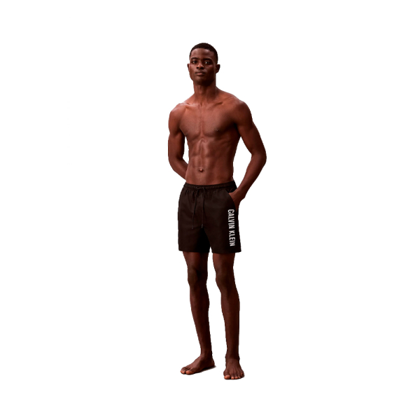 Calvin Klein Vtements de bain Noir - Maillot de bain mi-long cordon - Intense Power - S - Ref 49 €