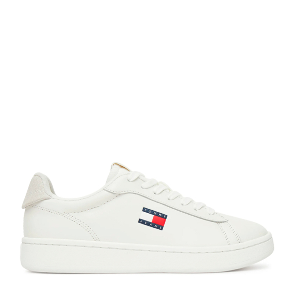 Tommy Hilfiger Chaussures de tennis en cuir darchive - 39 Blanc- Ref 70 €
