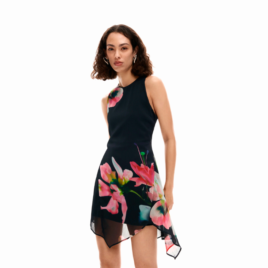 asymmetrical-floral-dress