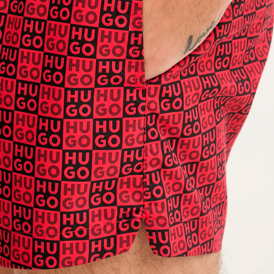 swim-trunks-with-a-checkered-print-and-stacked-logo