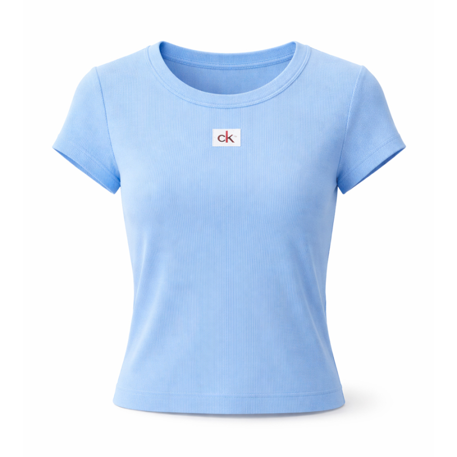 schmal-geschnittenes-geripptes-baumwoll-t-shirt-mit-logo