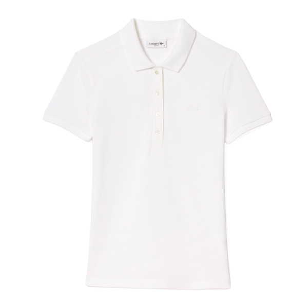 Lacoste T-shirts hauts et polos Blanc - Polo pour femme en piqu de coton stretch - S - Ref 77 €