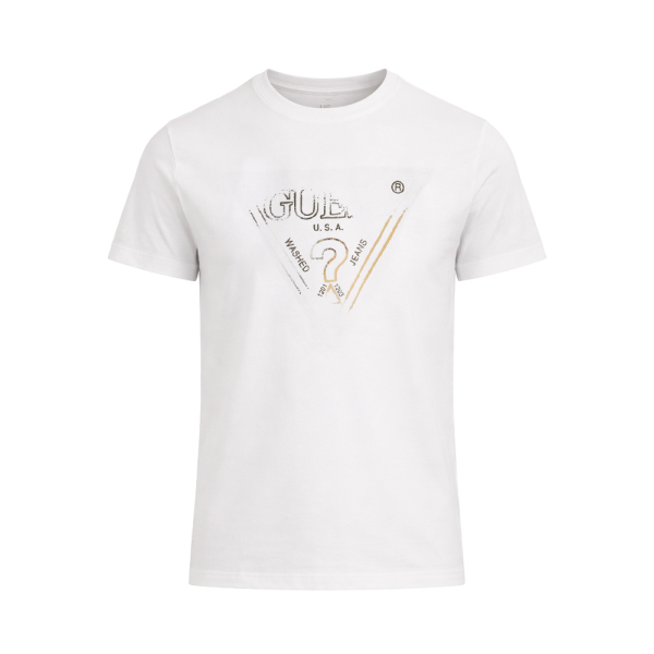 Guess T-shirts Blanc - T-shirt avec logo triangulaire - S - Ref 28 €