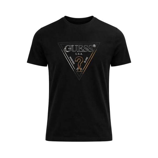 Guess T-shirts Noir - T-shirt avec logo triangulaire - M - Ref 28 €